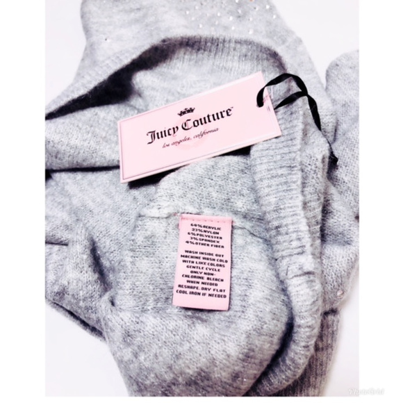 Juicy Couture Gray Embellished Sweater XS NWT - Picture 7 of 8
